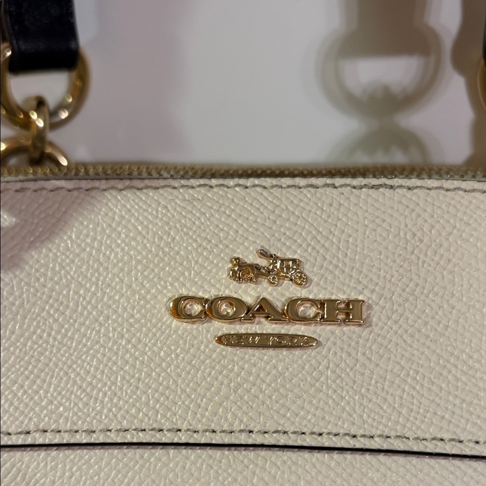Coach Brooke Carryall Cream and Black Shoulder Bag - Picture 6 of 16
